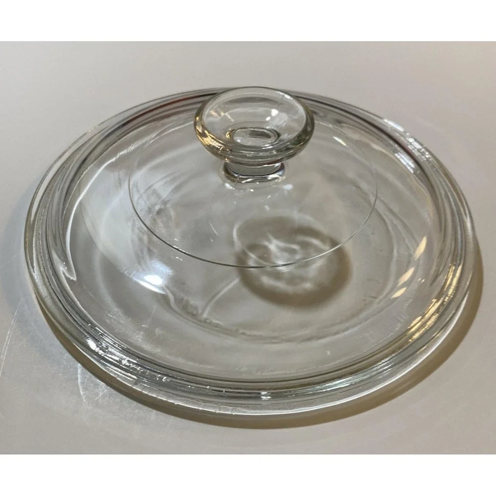 Pyrex‎ Round Clear Glass Lid G 5 C Casserole Replacement Lid Round Handle. 7.5